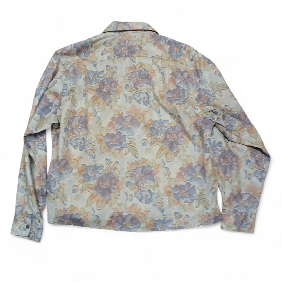 L.L. Bean Made In USA Women's Size 14 Large Vintage Floral Button Down Shirt - Picture 7 of 7
